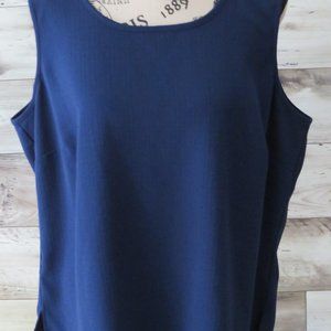 Draper's & Damon's*‎ Women's Sleeveless Ballet Neck Curved Hem Blouse Size~ XL